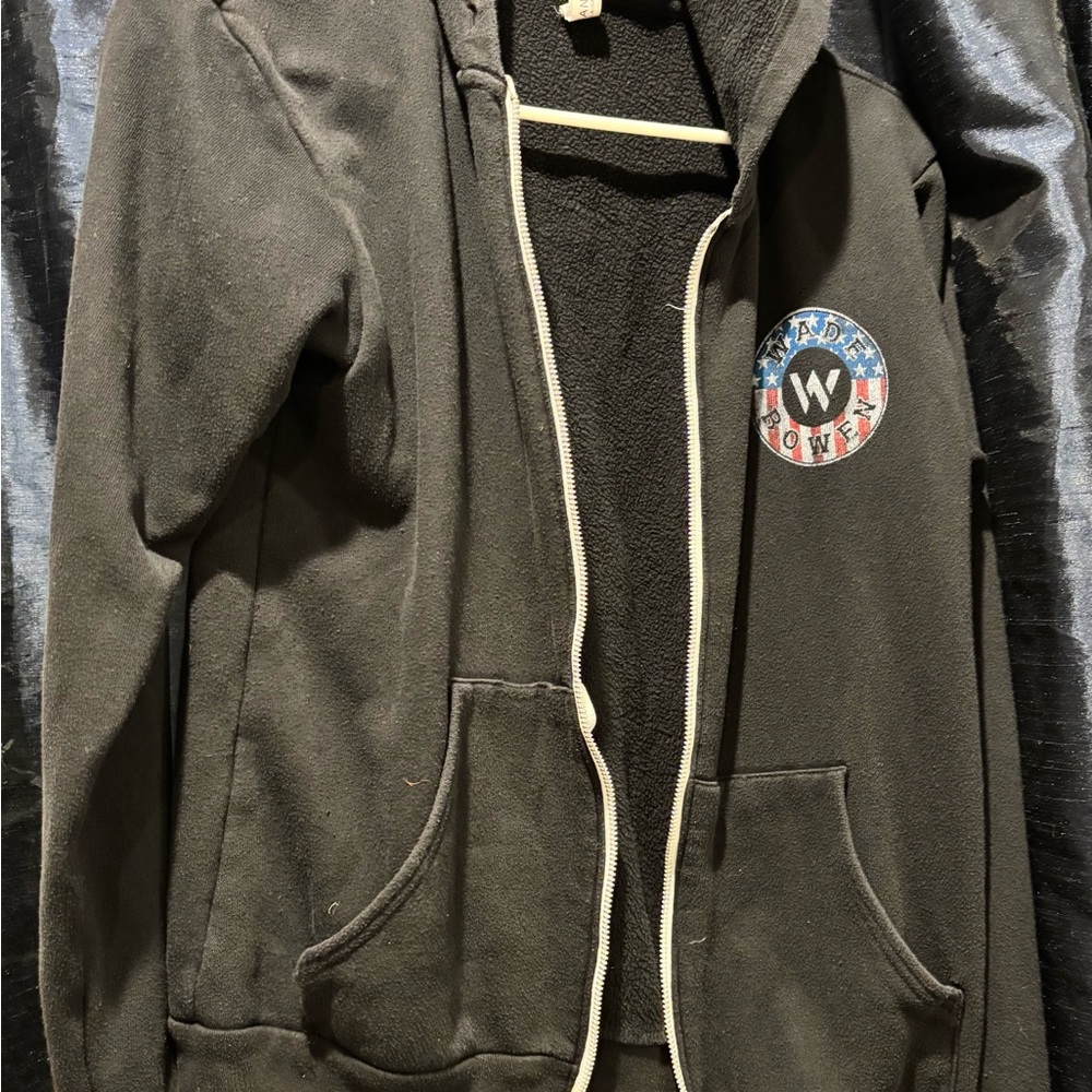 Wade Bowen Black Zip-Up Hoodie S